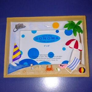 Sonoma Home Goods Beach Theme Photo Frame 4x6 #New